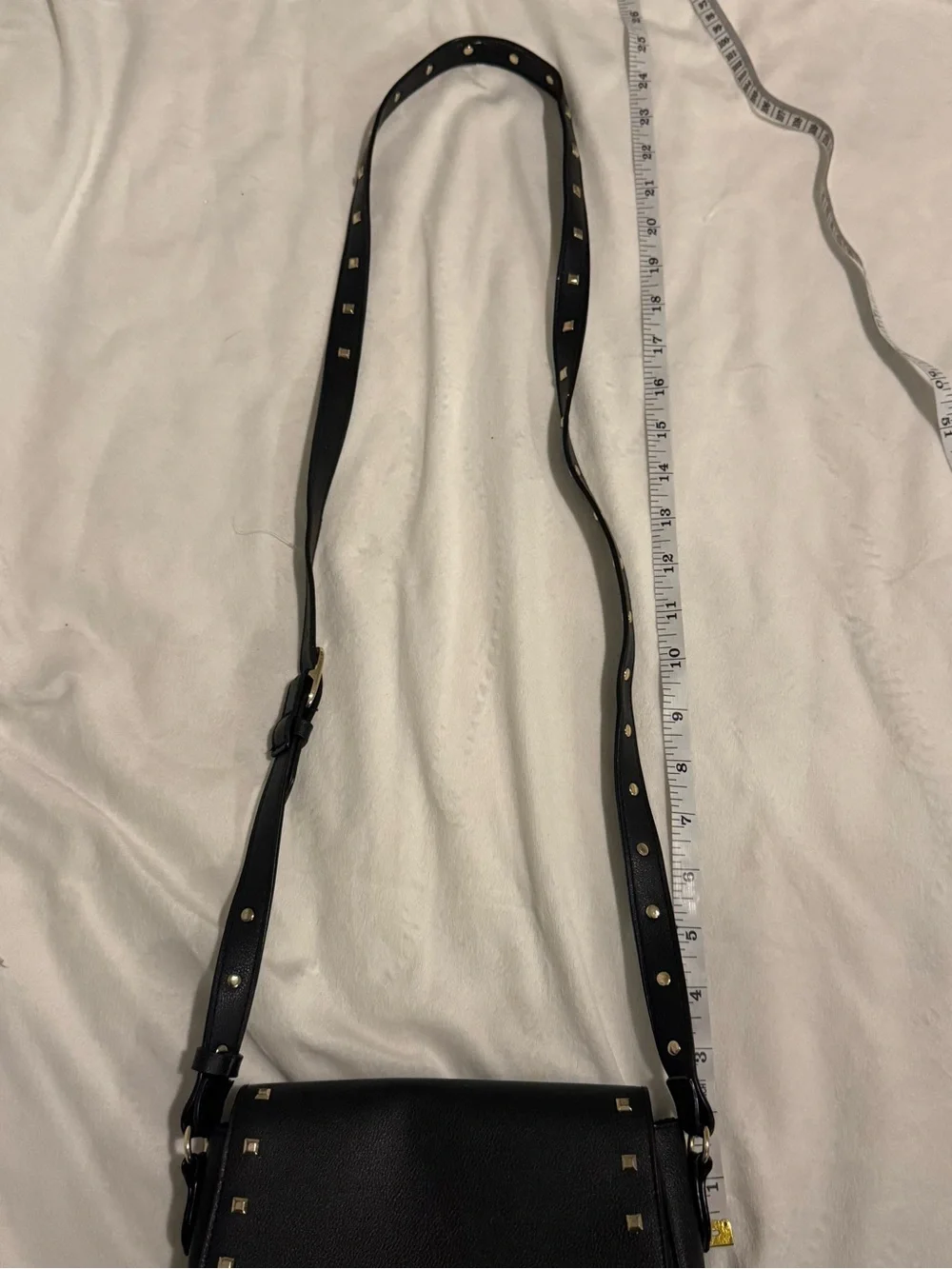 Victoria's Secret Black Studded Tassel Crossbody